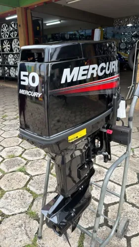 motor de popa mercury 50 hp 2t com partida eletrica