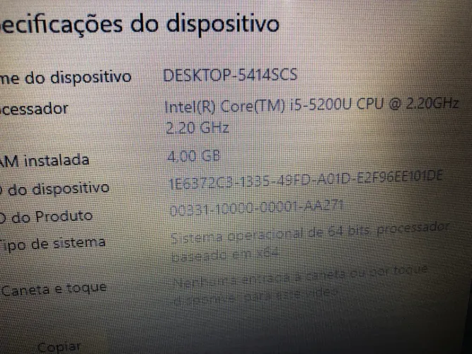 Notebook Lenovo ( i5 5 geração) 