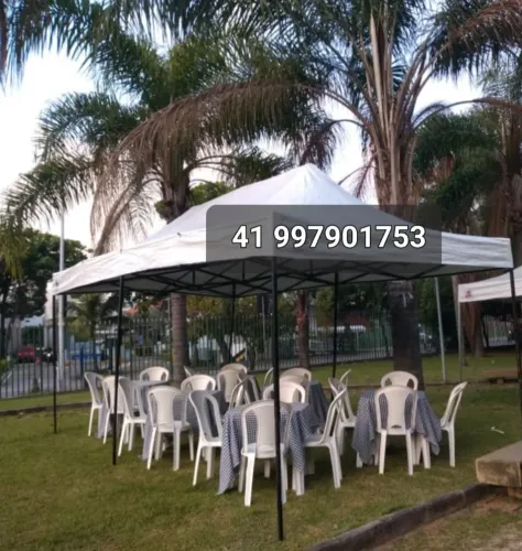 Aluguel de tendas 6x3 e 3x3 cadeiras e mesas 