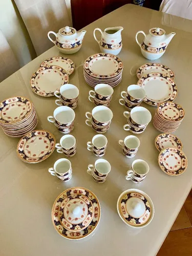 JOGO COMPLETO CAFÉ CHÁ SOBREMESA PORCELANA SCHIMDT LINHA BARROCO VOYAGE ANOS 90