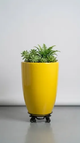 Vaso decorativo amarelo
