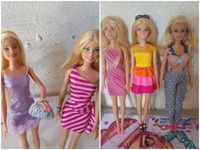 Lote com 5 Barbies originais Mattel