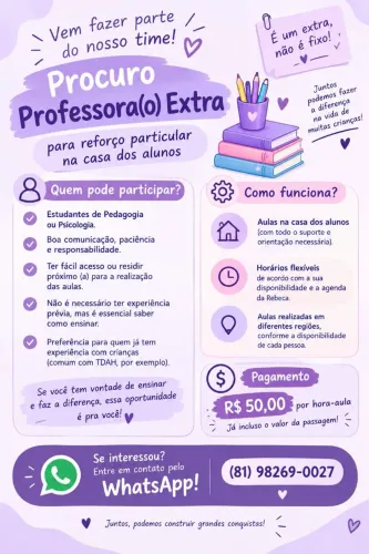 EXTRA professora particular URGENTE