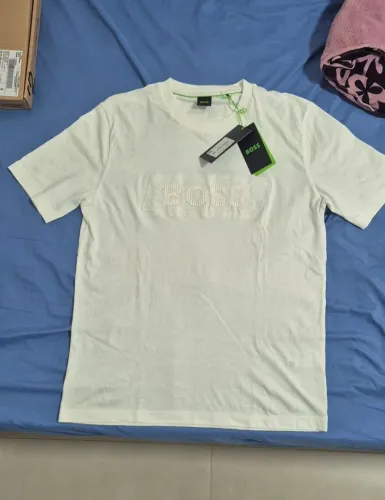 Camiseta Boss branca - estampa logo 