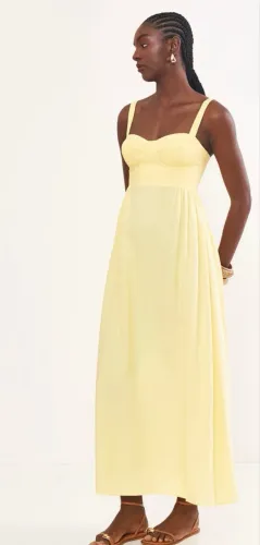 Vestido midi acinturado Colcci