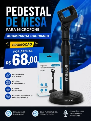 Pedestal de mesa para microfone