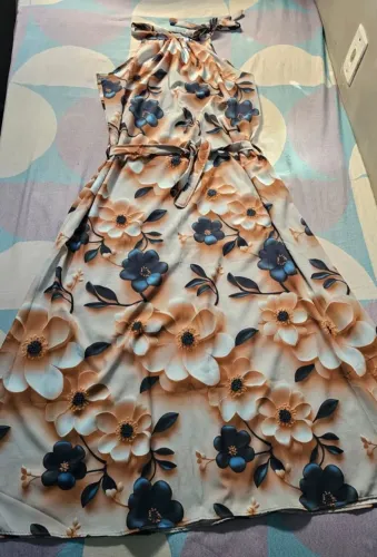 Vestido longo floral 