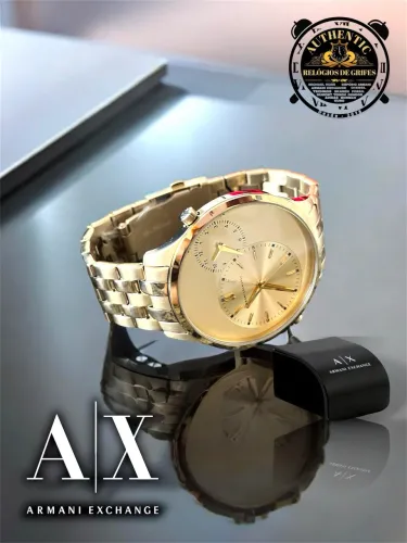 RELÓGIO ARMANI EXCHANGE MASCULINO DOURADO SLIM