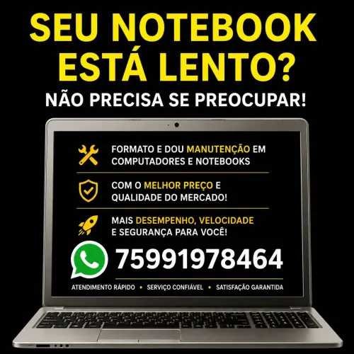 Formatação de computadores e notebooks & manutenção em geral 
