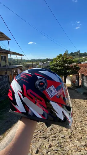LS2 draze vermelho e preto