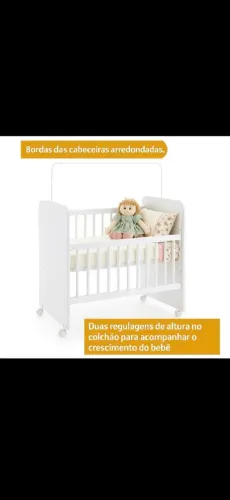 Mini berço com grade removível/regulável 