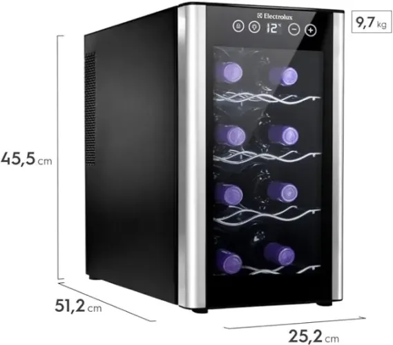 Adega de Vinho Climatizada Electrolux 8 garrafas