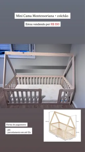 Cama montessoriana infantil 
