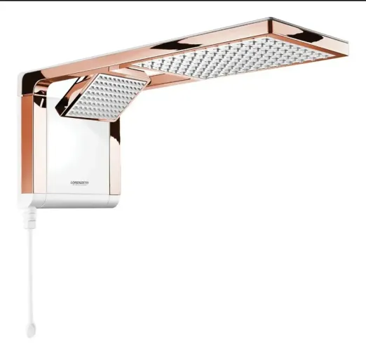 Chuveiro Acqua Duo Branco Rose gold