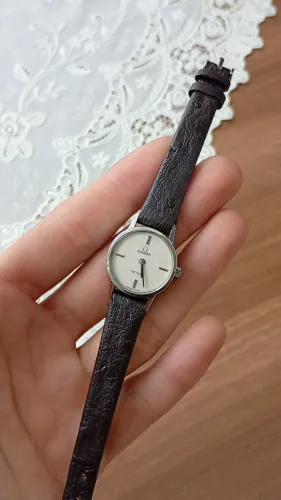 Relógio Omega De Ville Vintage Feminino - Aço, Coroa e Fivela Original Omega