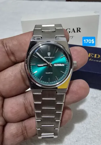 Relógio feminino da Poedagar prateado original 