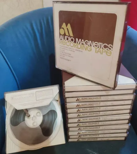 Lote 14 Fitas Reel to Reel Audio Magnetics Vintage de Coleção