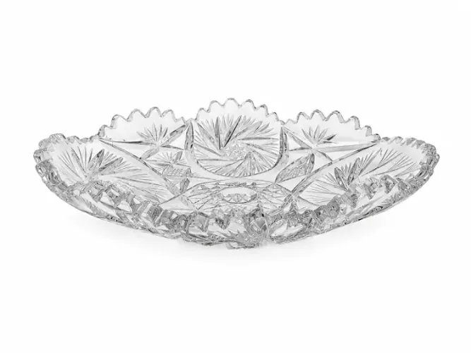 **Centro de Mesa em Cristal Lapidado Vintage - Elegância e Sofisticação para Decoração**