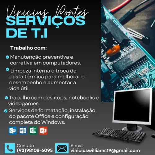 Manutenção preventiva e limpeza de computadores e vídeo games