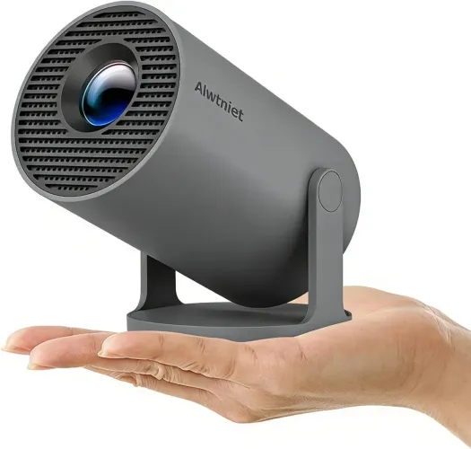 Projetor portátil cinza