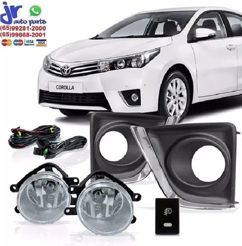 Kit Farol de Milha Corolla 2014 2015 2016 2017 Auxiliar Neblina