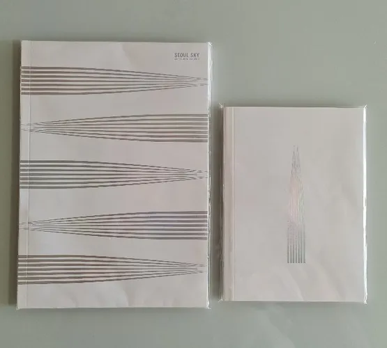 Conj. 2 Cadernos Notebook Lotte World Tower (Seoul Sky)