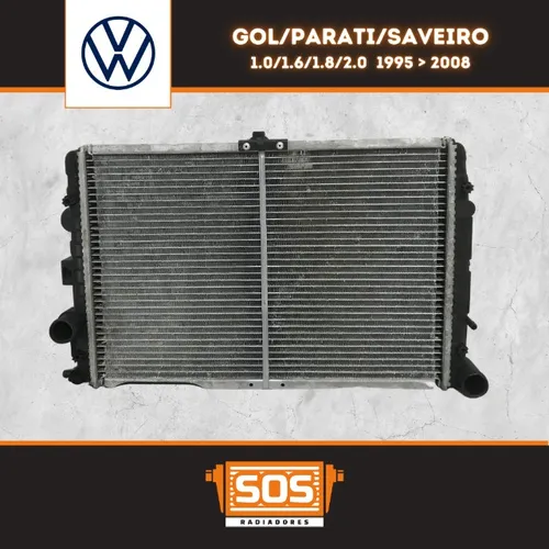 Radiador Volkswagen Gol/Parati/Saveiro G2/G3/G4 (Brasado) 1997/2008