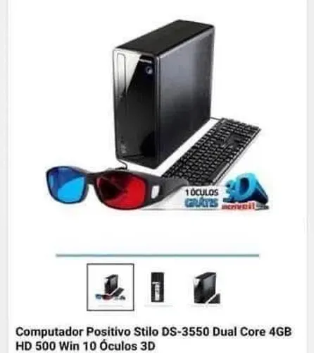 Vendo computador positivo stilo DS3550 Com teclado, mouse e óculos 3D