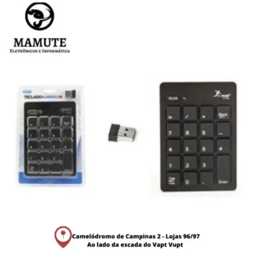 Mini Teclado Numérico Knup Sem Fio Kp-2038