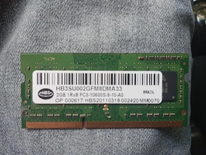 Memória RAM 2GB usada para Notebook