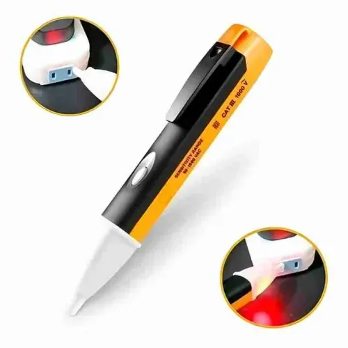 Caneta Detector de Tensão AC Com Alerta Luminoso e Bip Sonoro,