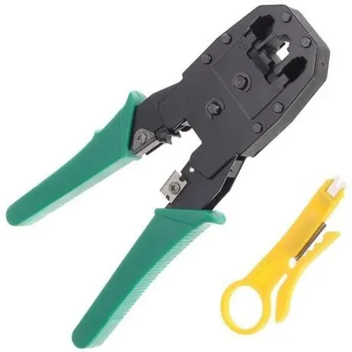 Alicate Crimpador Knup KP-AL0001 RJ45/RJ11 com Catraca e Decapador - WZetta