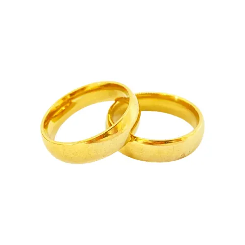 Kit 2 Alianças de 6mm na Cor Dourada de Aço Inox para Casal com Entrega Rápida!