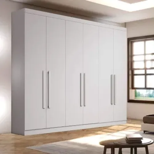 Roupeiro 6 Portas Larg. 2.70m Nature 100%MDF rf54