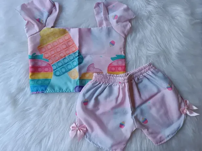Conjunto infantil feminino Pop It, popit 