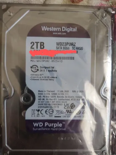 HDs 2tb purple original Intelbras wd23purz 