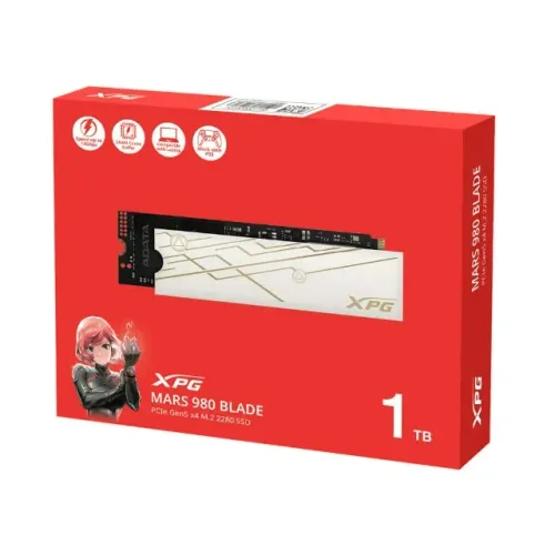 SSD 1TB Adata XPG Mars 980 Blade, M.2 NVMe, PCIe Gen5 x4, L14000MB/s e G13000MB/s 