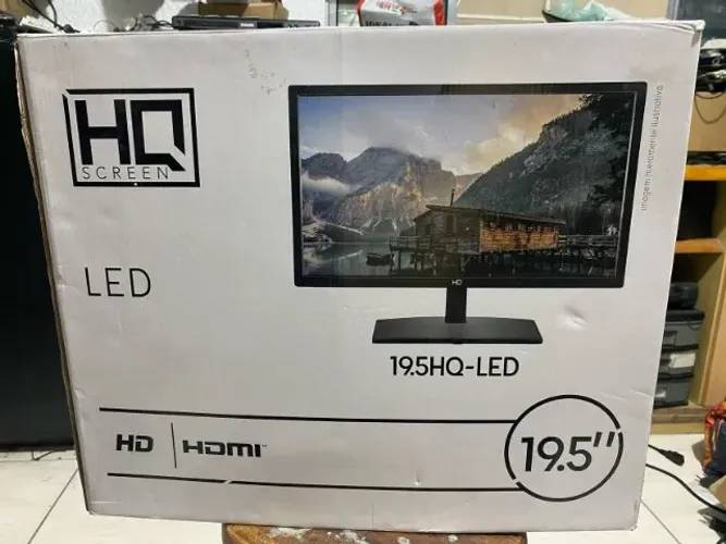 MONITOR HQ SCREEN 19,5 HD COM HDMI - SEMI NOVO COM CAIXA E MANUAL