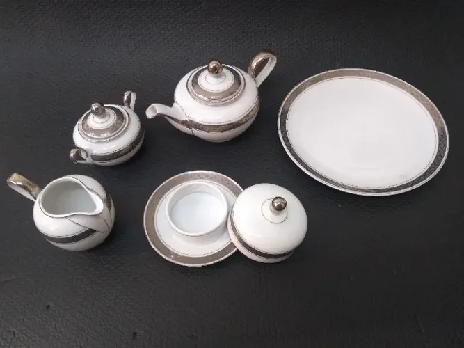 PELÊ Louças porcelana + 60 anos antigo jogo chá café