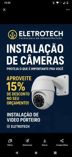 Instalação de câmeras cftv