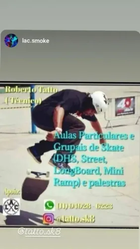 Aulas de Skate com Roberto Tatto
