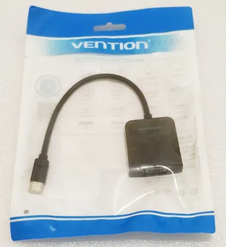 Adaptador USB-C para VGA - Original VENTION - 1080p 60Hz - NOVO
