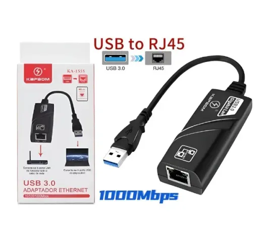 Adaptador de Rede Usb 3.0 Externa Rj45 gigabit 10/100/1000