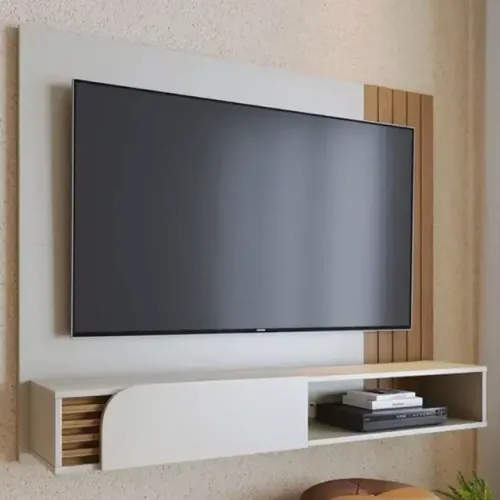 !!! FRETE GRATIS !!! Home Suspenso Jurerê Larg. 1.60m Off/Freijó Para TV até 60" - ColibrI