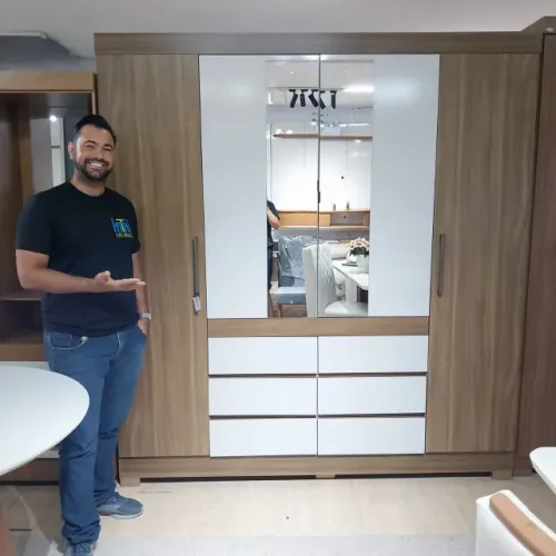 ENTREGA GRÁTIS.- GUARDA ROUPA CASAL- GUARDA ROUPA BARATO E NOVO