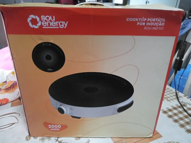 Cooktop Portátil por Indução SOU Energy 2000W.
