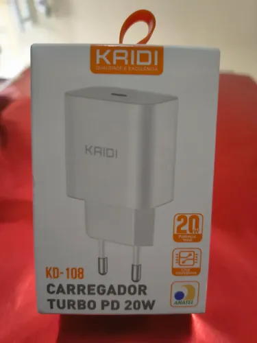 Carregador Turbo PD 20W KD-108 Tipo C - Kaid