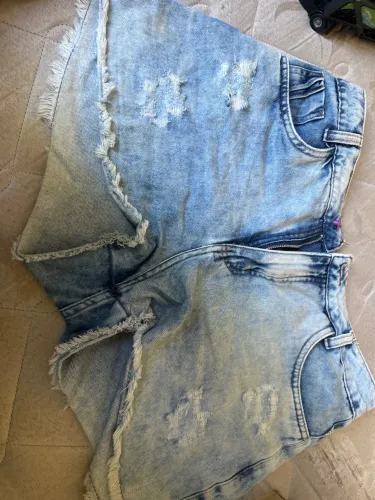 Shorts Jeans Destroyed Feminino