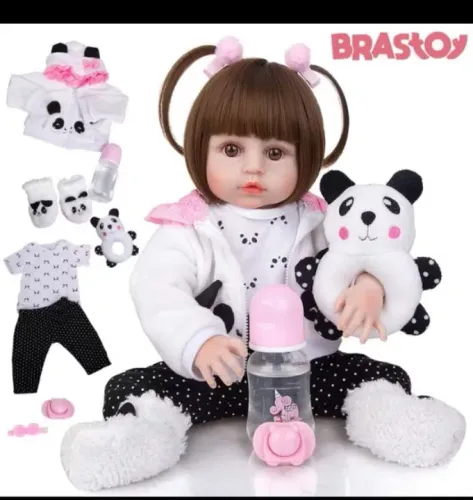Boneca bebê reborn 100% em silicone