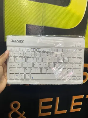 Teclado Sem Fio Bluetooth Branco HEYLD - Fazemos Entregas !